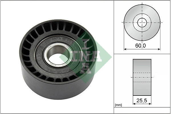 Deflection/Guide Pulley, V-ribbed belt
